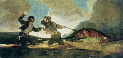 Duel with Clubs by Francisco de Goya